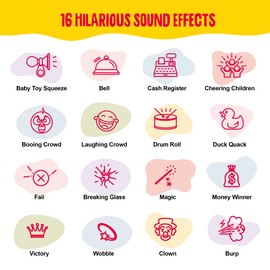 KNUCKLHEAD Sound Effects Machine - 16 Hilarious Sounds - Stocking Stuffer - Boys Prank Gifts for Kids- 6 7 8 9 10 Year Old Boy Gifts - Fun Boys Toys for Ages 8-13 - Cool Gadgets for Teens Gift