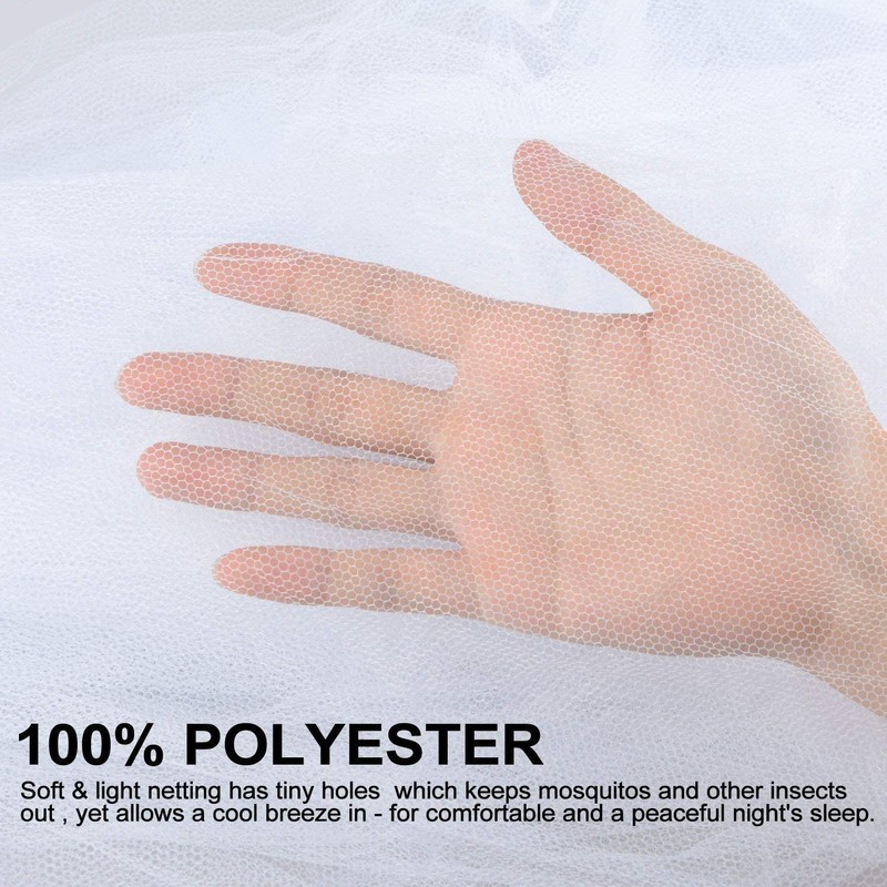 Sendowtek Mosquitero de Cama, Mosquitera para Niños de Cúpula Blanca,