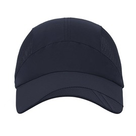 JIAHG Men's Baseball Cap Sun Hat Quick-Drying Baseball Sun Sports Cap, Foldable, Lightweight, Adjustable, for Outdoors, Sports and Travel - navy blue