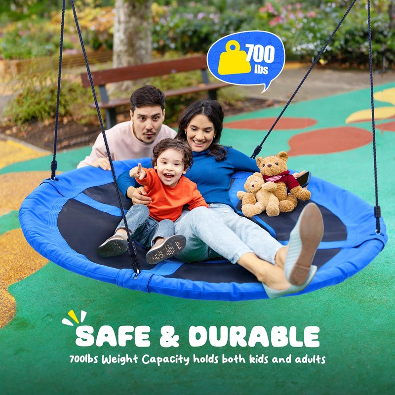 Trekassy 60" Large Saucer Tree Swing for Kids Adults 900D