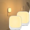 2pcs LED Sensing Night Light 2700K Soft White Plug in