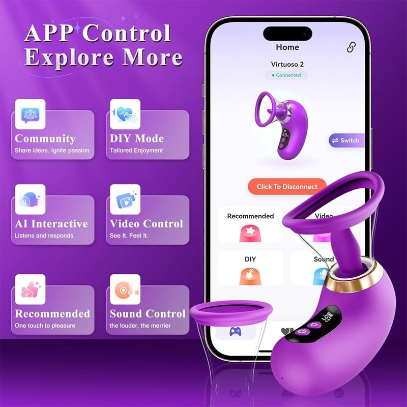 Personal Massager with APP Control&LCD Display