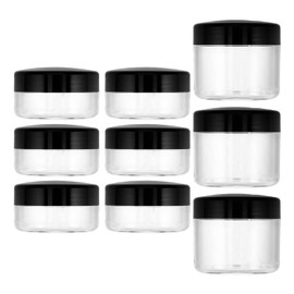 VICASKY 9pcs Mini Makeup Containers for Travel Stylish and Lightweight Skin Care Storage for Creams and Lip Gloss Elegant Design for Go Use