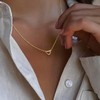 Poxtex Gold Heart Necklace for Women, Dainty 14K Gold Plated