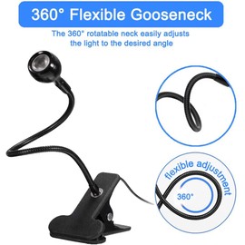 Meitawilltion 3W UV LED Nail Curing Lamp,Flexible Gooseneck and Clamp Nail Dryer with Switch,Portable UV Light with USB Charge Lamp for Salon Nail DIY Home Silver