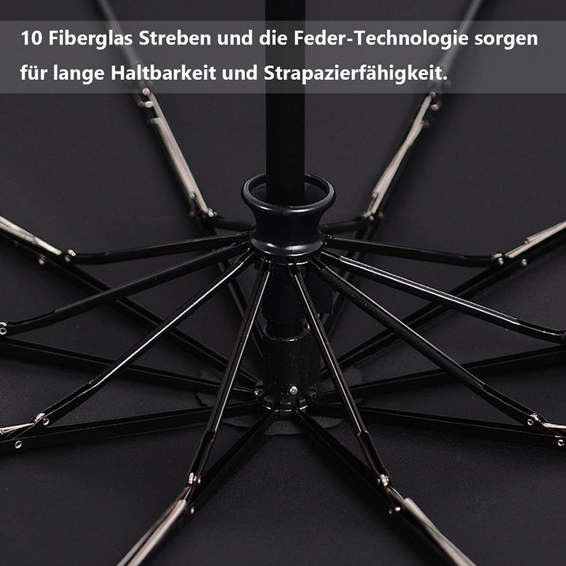 SWEETIME Compact umbrella, storm-proof with automatic open/close, portable umbrella with