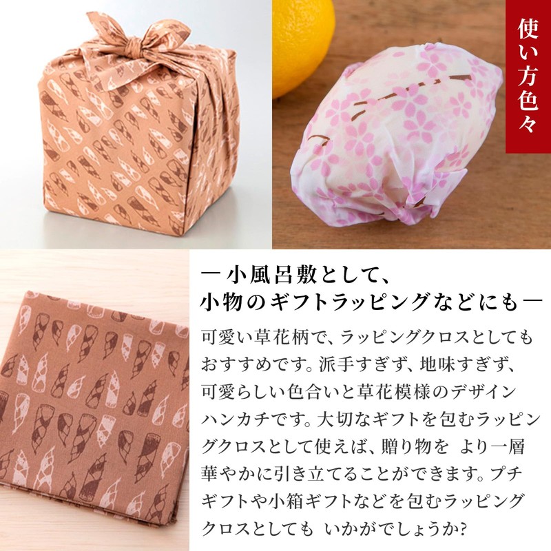 Noren Women's Cotton Handkerchief (Hand Printing) / Made in Japan,