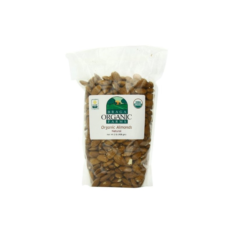 Braga Organic Farms Organic Natural Almonds 2 lb. bag