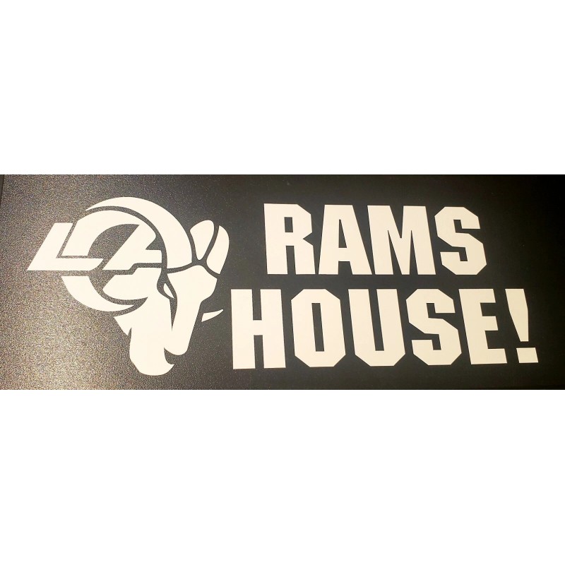 oracal RAMS HOUSE LA Rams Vinyl Sticker Decal White