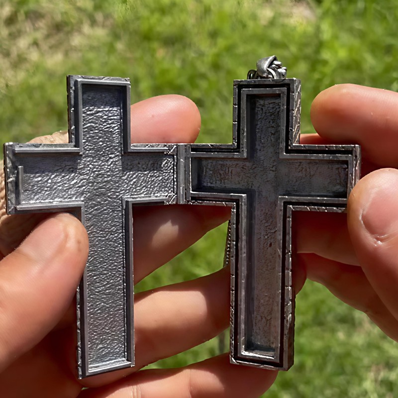 KUAUTD Squids Necklace Game, Cross Necklace for Men, Cross Necklace