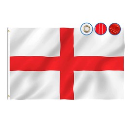 【Fly Breeze】Acbaeta 3 x 5 Foot England Flag, Quadruple Stitched 100D Heavy Polyester England Flag with Brass Grommets, Vivid Color & UV Fade Resistant, Canvas Header & Double Stitched