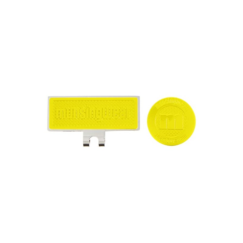 Munsingwear MQBVJX51 Golf Marker [ENVOY] Clip Mat Design, YL00 (Yellow)