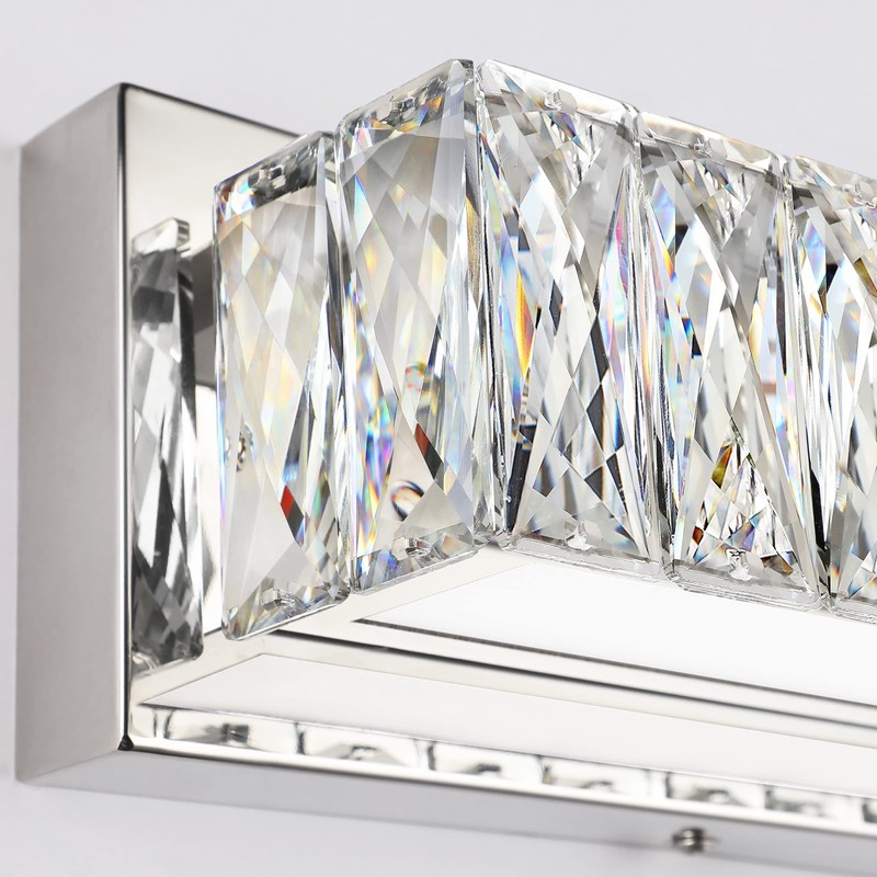 ZUZITO Modern Bathroom Light Fixtures Over Mirror 30 inch Crystal