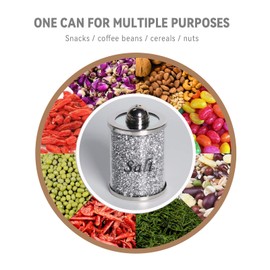 Crystal Salt and Pepper Shakers Set with Tray,Sparkly Crystal Crushed Diamond House Decor for Kitchen,Bling Salt Pepper Jar Container Pot for Countertop,saleros para cocina elegantes,Silver