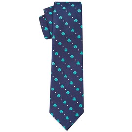 KissTies Corbata de trébol para hombre de 132 cm y 163 cm, Azul verdoso, 58'' Standard