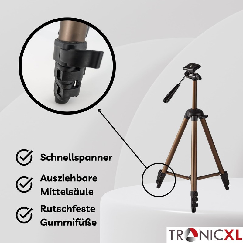 TronicXL 134 cm Tripod Camera Tripod Compatible with DJI Osmo