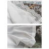 Yaland Linen Look Net Curtain with Delicate Lace Wave Edge