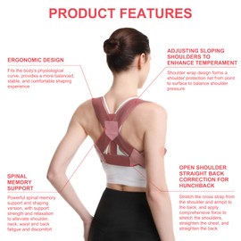 MageJoy Back Brace, Shoulder Straps for Men and Women, Posture Corrector on the Back, Posture Trainer for Posture Correction, Relief of Neck, Back and Shoulders