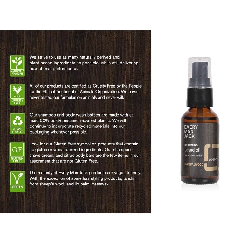 Every Man Jack Beard Oil, 1.0-ounce (Sandalwood)