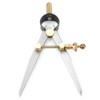 Professional Leather Compass, Adjustable Lockable Steel Wing Divider Rotating Scratch