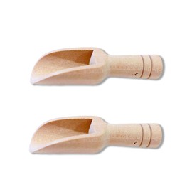 WELANGBN 2pcs Mini Wooden Spoons，Mini Bamboo Spoons for Bath Salts, tea scoop, Washing Powder spoon，wooden candy spoon, 2.9*0.6 inch