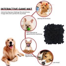 IEUUMLER Snuffle Carpet, Dog Smelling Training, Sniffing Mat, Feeding Mat, Training Mat For Pet Dogs and Cats, IE075