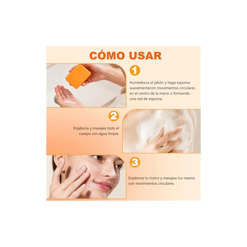 2PCS Jabón De Persimón Desodorante Natural, Jabónes de Baño Desodorantes