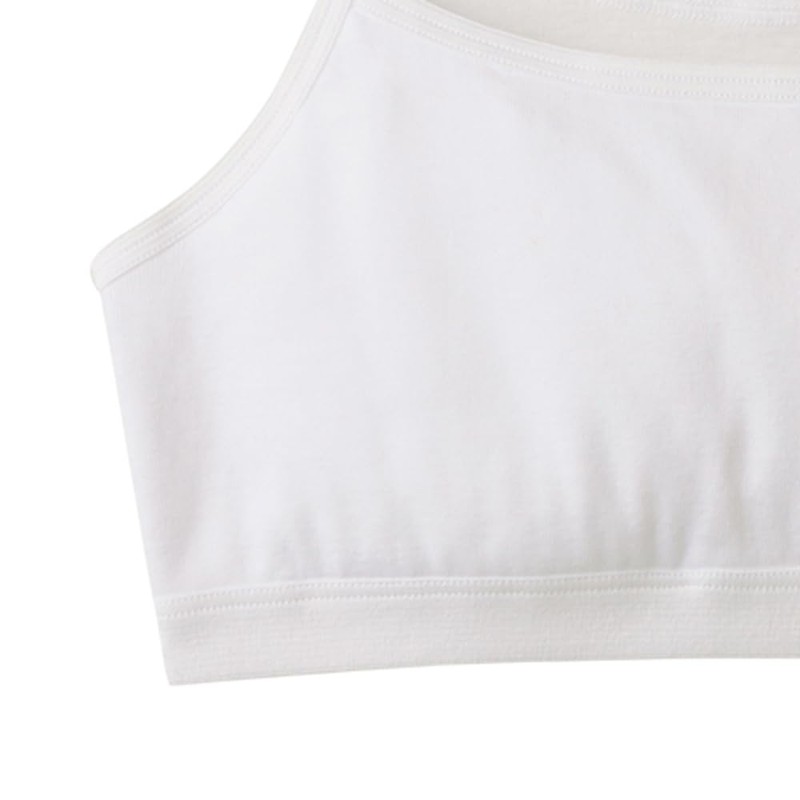 GUNZE Half Top Pieclair Daily 100% Cotton Girls, New White