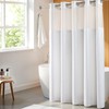 River Dream Extra Long Shower Curtain Set, Cotton Blend, Waffle