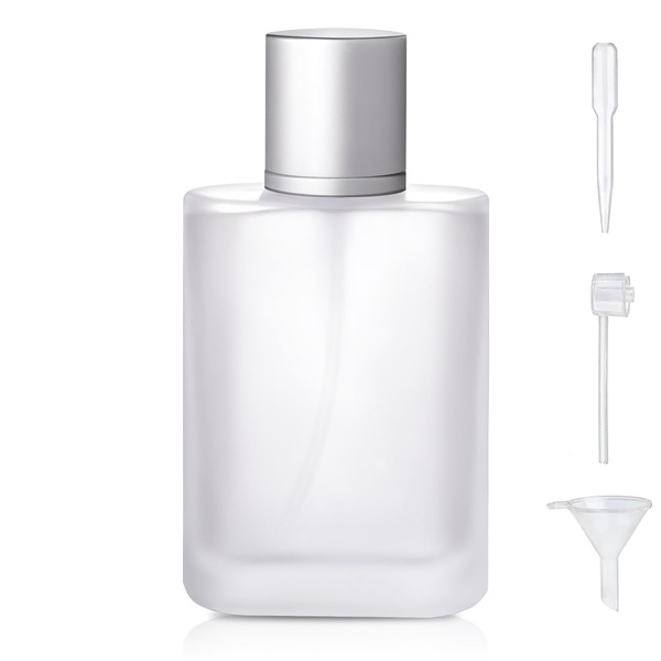 Yerpkefey 100ml/3.4 Oz Frosted Glass Spray Bottle Perfume Atomizer,Refillable Perfume