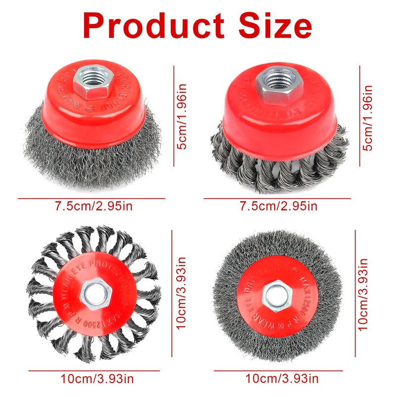 RUCUDIM Wire Brush Angle Grinder Flex, Cup Brush Angle Grinder,