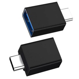 2PCS High-Speed Data Transfer USB C to USB Adapter: USB Type-C to USB-A & USB to USB C Adapter Compatible with MacBook Pro, Type-C Phones/Tablets & USB Type-C Devices(Black)