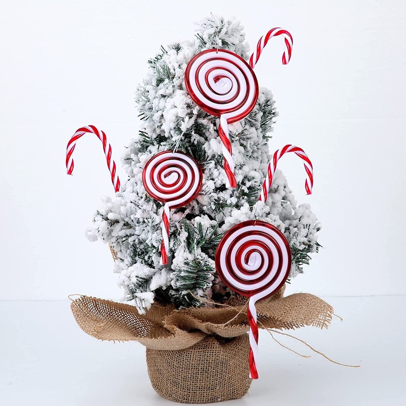 YY-JUNYING 21 PcsCandy Cane Christmas Decorations Candy Cane Decorations Candy