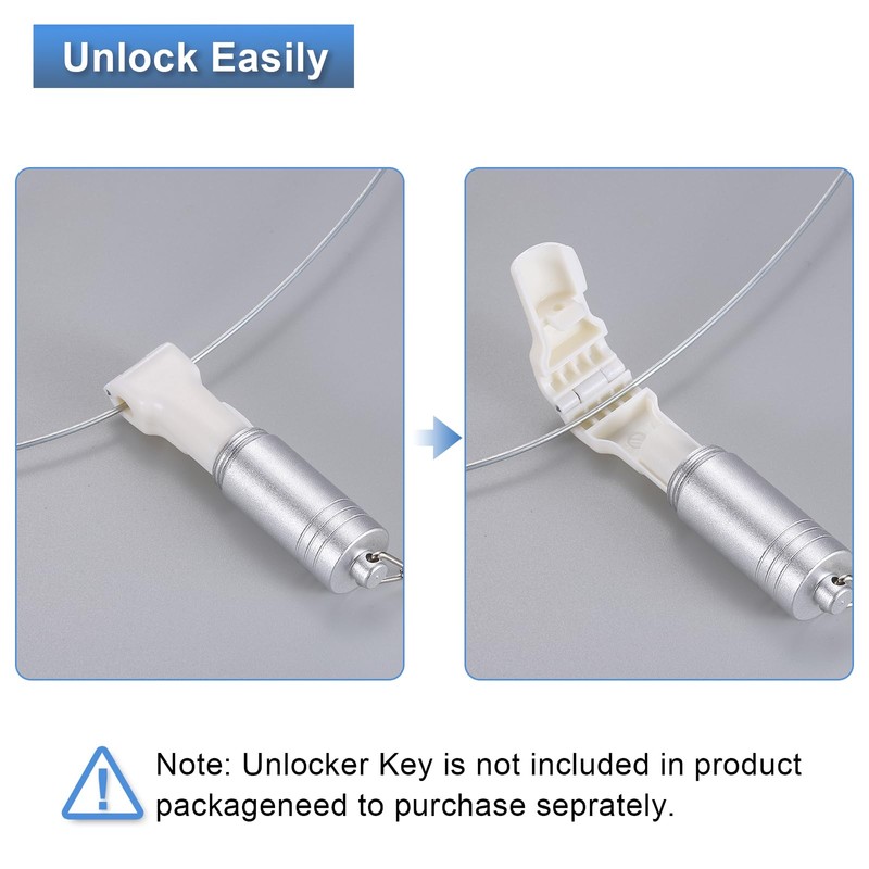 sourcing map 50pcs Peg Hook Lock, 4mm Pegboard Display Hook