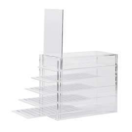 BAMTTOO 5 Layers Acrylic Clear False Eyelash Organizer Case Eyelashes Display Boxes Cosmetic Makeup Storage Box for Grafting Lash Extension