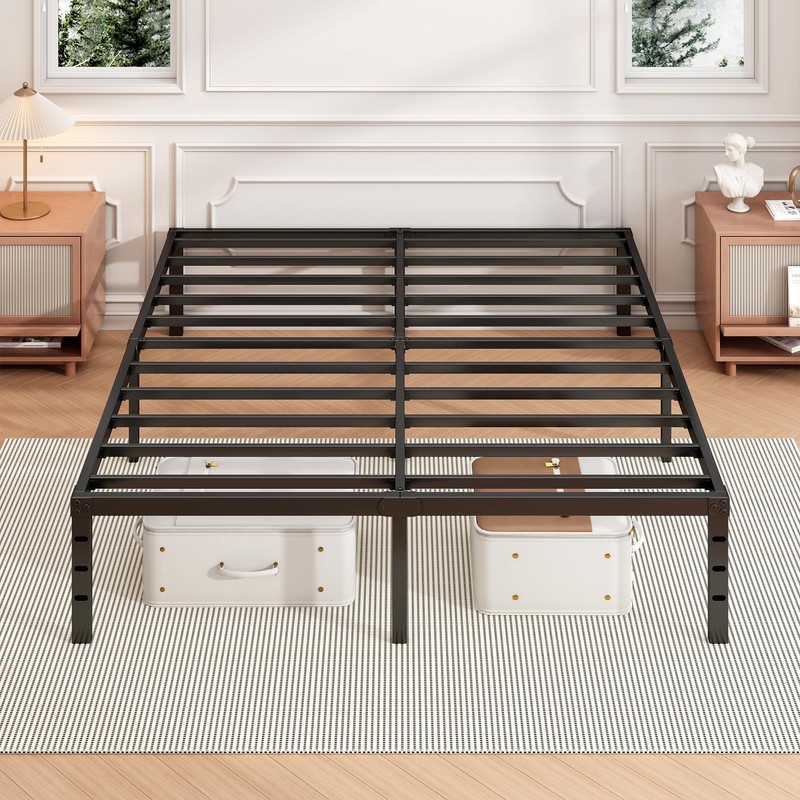 Hafenpo 18 Inch Queen Bed Frame - Sturdy Metal Platform