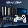 Glitfix 2pcs Wireless Controller für PS-4/Pro/Slim/PC, Game Controller mit Turbo/Zurück