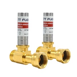 TTFLEX Stainless Steel Water Hammer Arrestor 3/4 Inch Swivel FHT x 3/4 Inch MHT For Washing Machine and garden hose water pipe