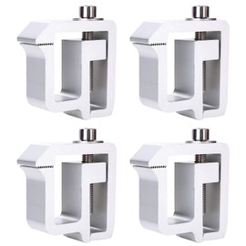 AA-Racks P-AC(4)-09 Set of 4 Aluminum C-Clamps for Non-Drilling Truck Rack & Camper Shell Installation - Silver