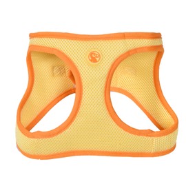 The Dodo Yellow Dog Harness, Size Medium; Easy Step-in Harness for Dogs; Breathable Mesh Fabric; Snap-Together, Pinch Release Buckle, Ring for Leash Attachment; Everyday Pet Apparel