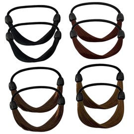 SAFIGLE Hair Bands for Women Girls 8 Pack Elastic Wig Hair Ropes Ponytail Holders for Wedding Birthday Occasions