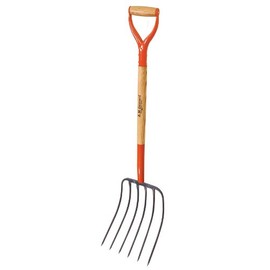 A.M. Leonard Forged 6 Tine Manure Fork, Bedding Fork, 30 Inch D Grip Ash Handle