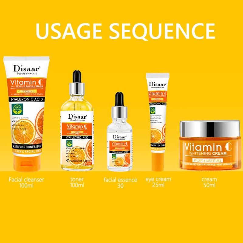 JasCherry 5-Piece Face Serum with Vitamin C Advanced Skin Care