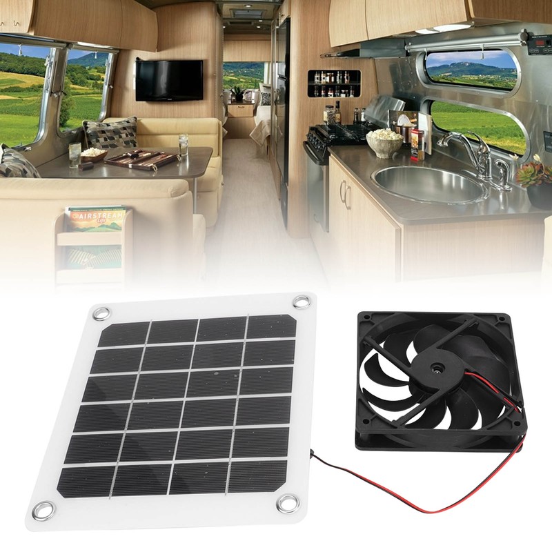 10W Solar Powered Exhaust Fan 5V Waterproof Portable Monocrystalline Silicon