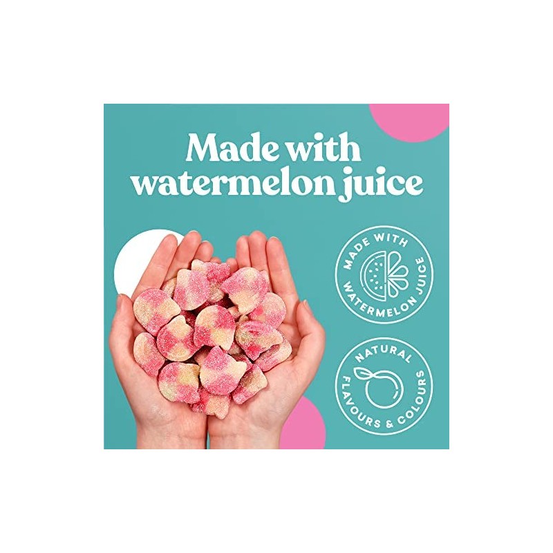 Candy Kittens Sour Watermelon Gourmet Sweets Bag 140g (Pack of