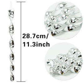 REBECASKYENS 24pcs Reflective Bird Deterrent Rods,Bird Scarers for Gardens, Pigeon Deterrent,7 Color 30cm Hanging Bird Repellents Reflective Wind Spiral- Keep Birds Away From Your Home, Garden, Patio