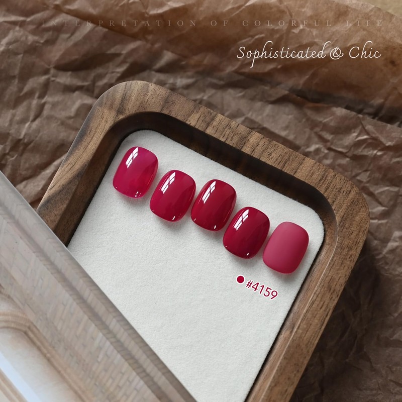 Red Gel Nail Polish, 16ml Soak Off Gel Polish, UV