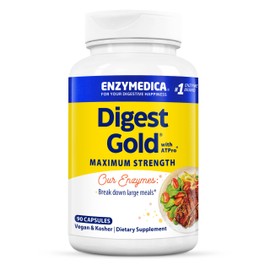 Enzymedica ENZYMEDICA - Digest Gold (90 Capsules) | Digestive Enzyme Supplement | Digestive Enzyme Blend with ATPro for Maximum Support, Nutrient Supplement, Gut Health Supplement, Vegan, Dairy Free