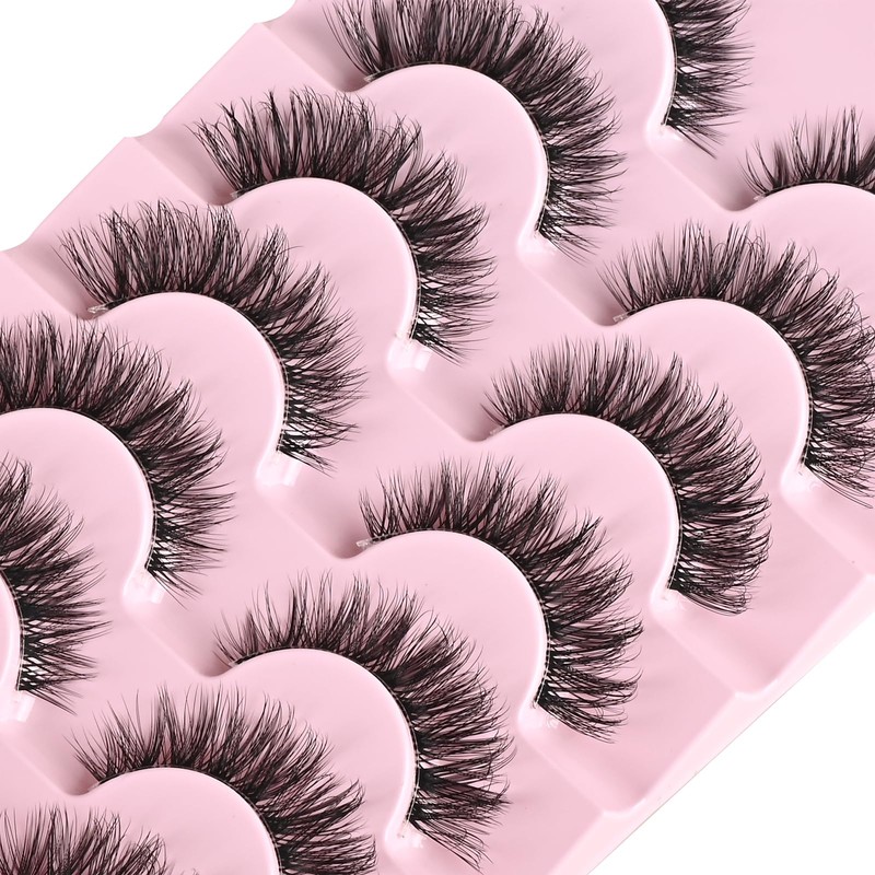 FARRED Cat Eye Lashes Natural Eyelashes Short Wispy Lash Strips