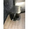 Modern Stainless Steel Side Table,Minimalist Storage Coffee Table(Silver)